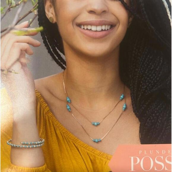 Plunder Posse Jewelry Bundle Necklace Bracelet Earring Set New Turquoise - Picture 2 of 5